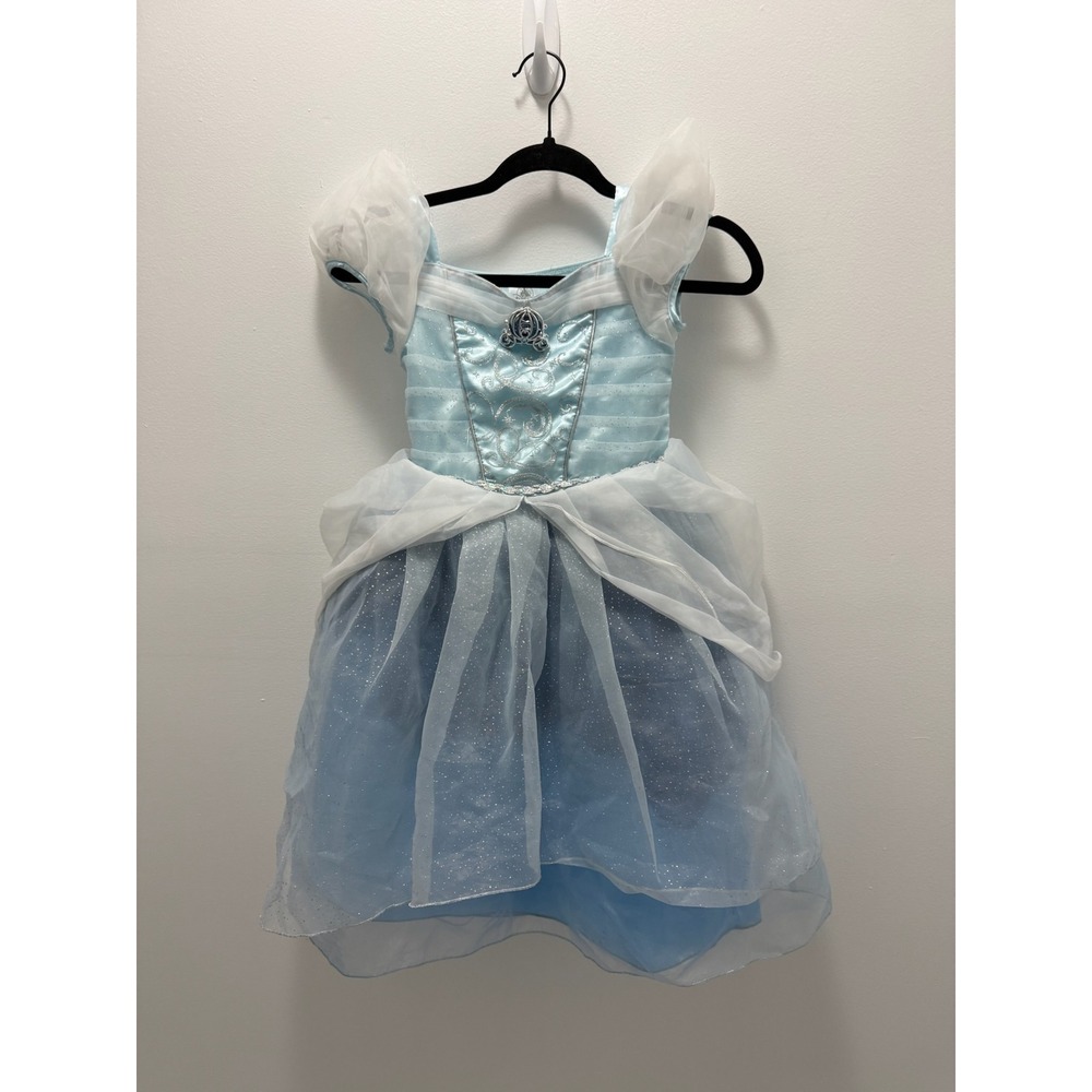 Disney Castle Collection Cinderella Costume Dress Blue Sparkly Girls 5/6
